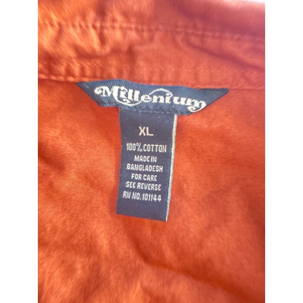 Millenium Women’s Rust Orange Button Down Tunic D… - image 6